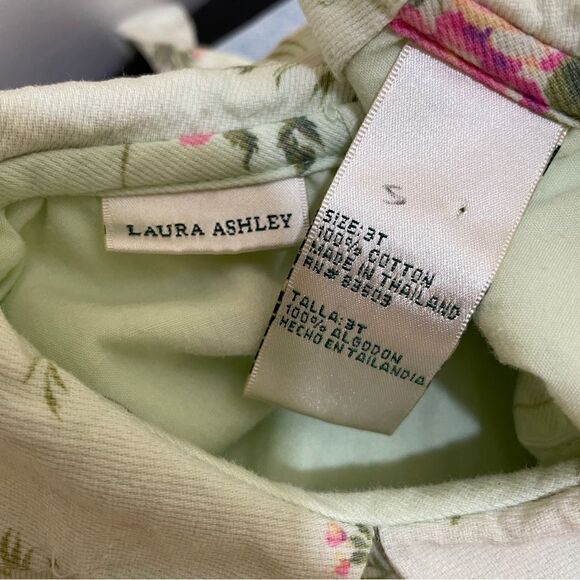 LAURA ASHLEY PINTUCKED FLORAL DRESS IN MINT GREEN - Picture 5 of 5